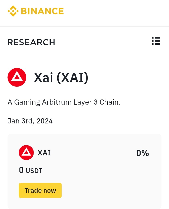 Xai (XAI)：遊戲革命，幣安將於 1 月 9 日首次亮相