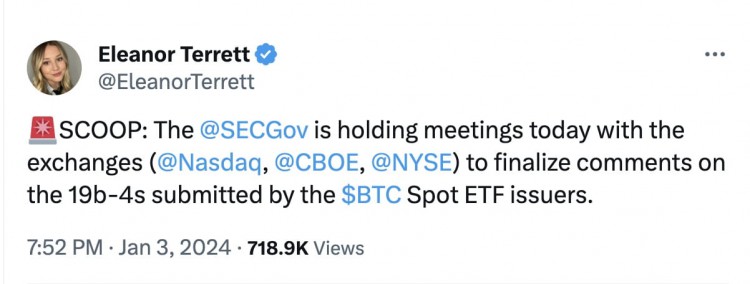 SEC 召開交易所會(huì)議討論 BTC 現(xiàn)貨 ETF