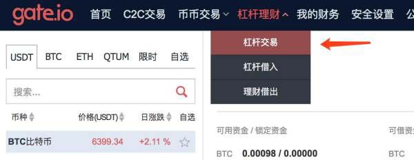 gate.io的杠桿交易如何操作？