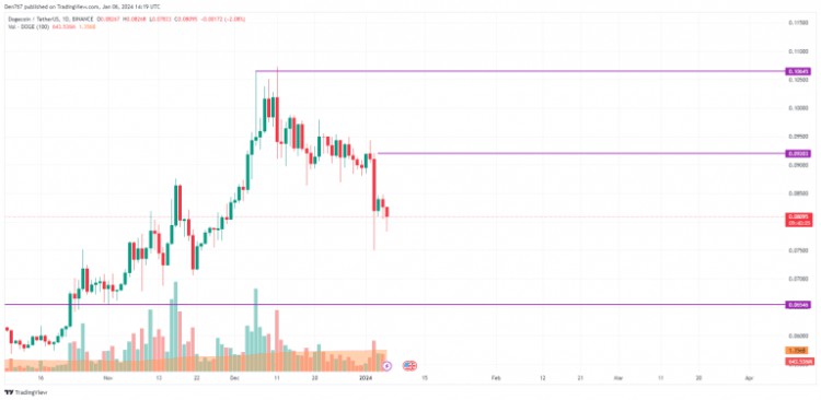 加密貨幣價格分析DOGESHIB和BONK1月6日