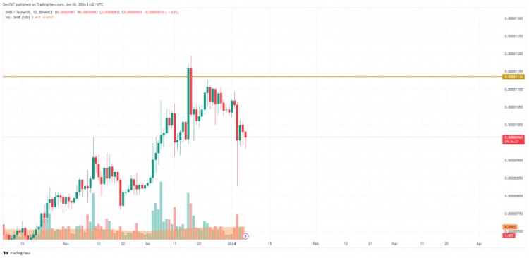 加密貨幣價格分析DOGESHIB和BONK1月6日