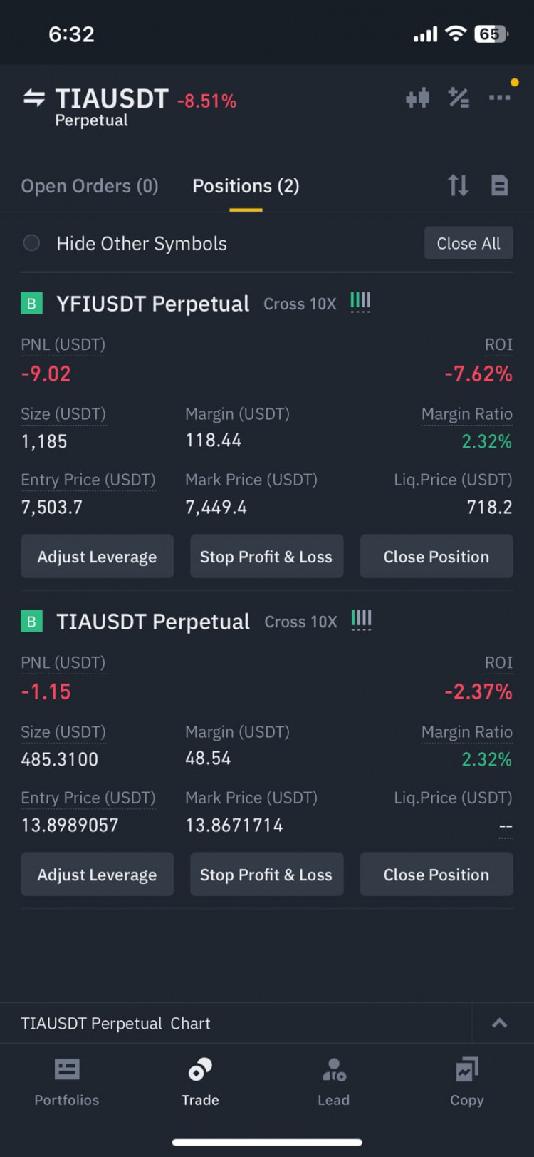 COPYTRADING更新YFI開(kāi)盤利潤(rùn)新TRADE預(yù)期DCA策略前往BINANCE搜索我的ID