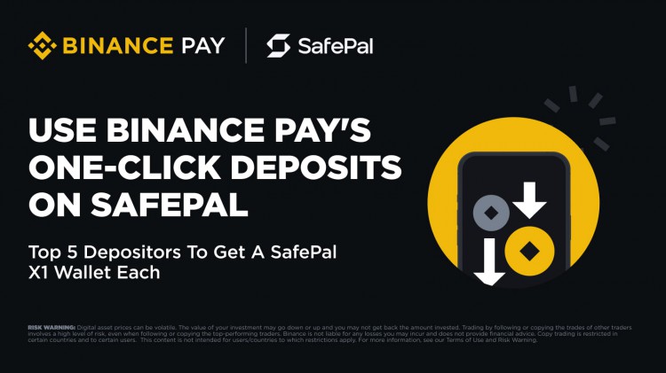 使用 Binance Pay 的一鍵存款功能將加密貨幣存入 SafePal，即可獲得 SafePal