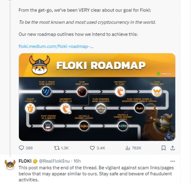 FLOKIINU路線圖FLOKI金融卡和銀行帳戶